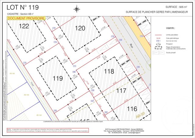 terrain à vendre - 505.0 m2 - LATOUR BAS ELNE - 66 - LANGUEDOC-ROUSSILLON - Century 21 Carré D'As Immobilier